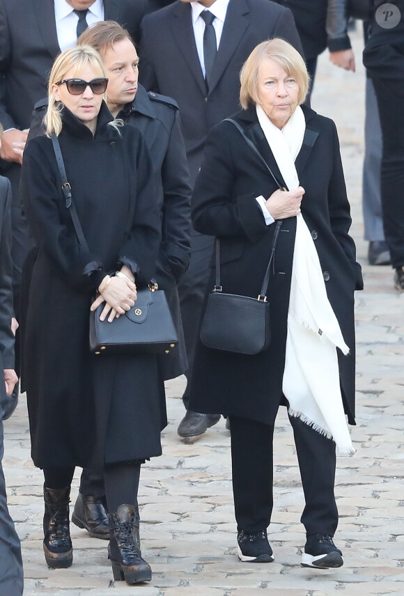 Ulla Aznavour, son fils Mischa et sa fille Katia - Arrivées à l'hommage national à Charles Aznavour à l'Hôtel des Invalides à Paris. Le 5 octobre 2018 © Jacovides-Moreau / Bestimage