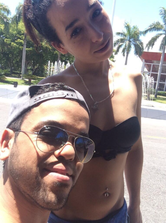 Anouar Toubali et sa femme à Punta Cana le 27 mars 2014.