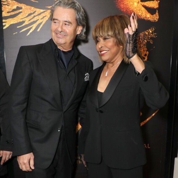 Tina Turner et son époux Erwin Bach - Présentation à la presse de la comédie musicale "Tina: The Tina Turner Musical" au théâtre Aldwych à Londres, le 17 avril 2018.