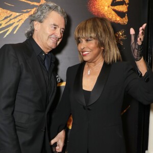 Tina Turner et son époux Erwin Bach - Présentation à la presse de la comédie musicale "Tina: The Tina Turner Musical" au théâtre Aldwych à Londres, le 17 avril 2018.