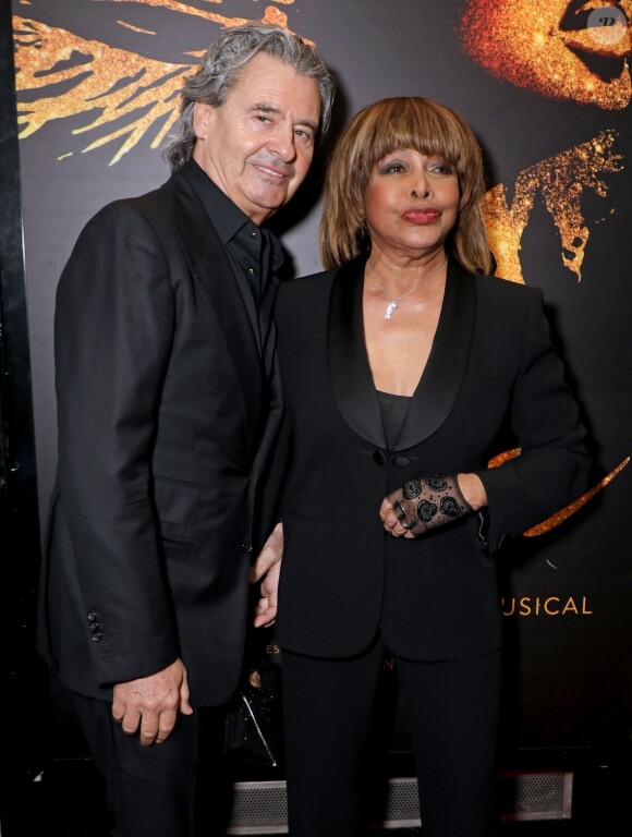 Tina Turner et son époux Erwin Bach - Présentation à la presse de la comédie musicale "Tina: The Tina Turner Musical" au théâtre Aldwych à Londres, le 17 avril 2018.