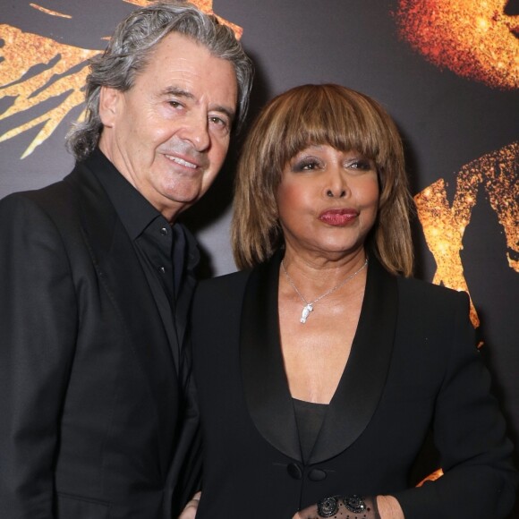 Tina Turner et son époux Erwin Bach - Présentation à la presse de la comédie musicale "Tina: The Tina Turner Musical" au théâtre Aldwych à Londres, le 17 avril 2018.