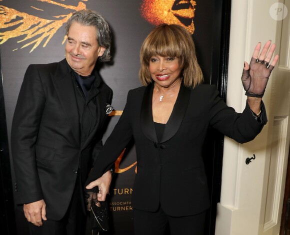 Tina Turner et son époux Erwin Bach - Présentation à la presse de la comédie musicale "Tina: The Tina Turner Musical" au théâtre Aldwych à Londres, le 17 avril 2018.