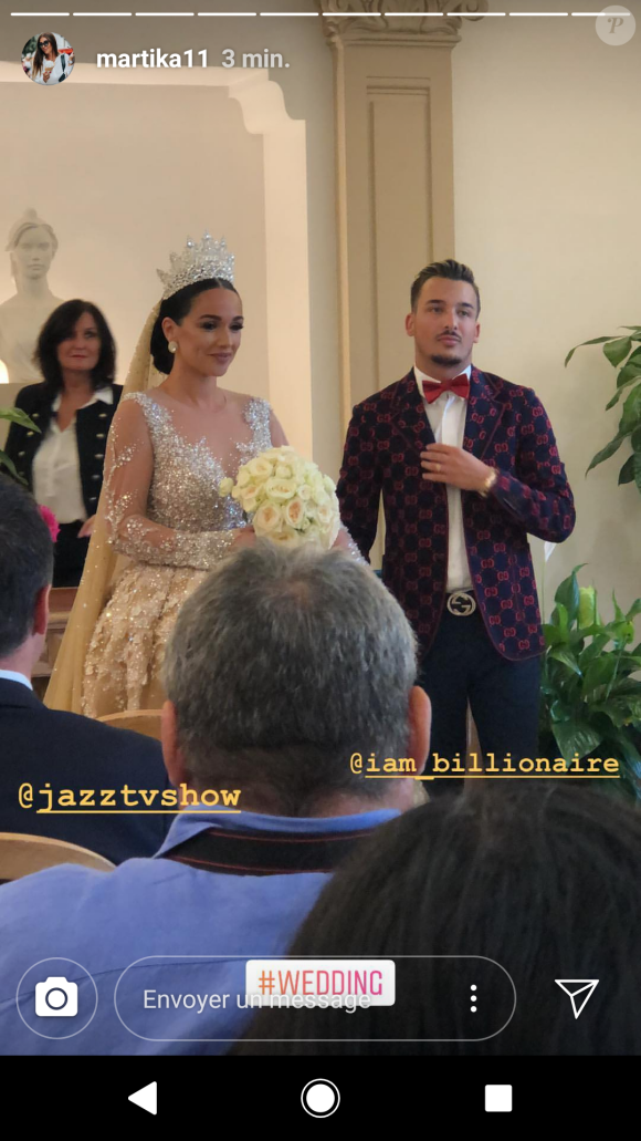 Mariage de Jazz et Laurent de "La Villa, la bataille des couples", à Cannes, samedi 6 octobre 2018