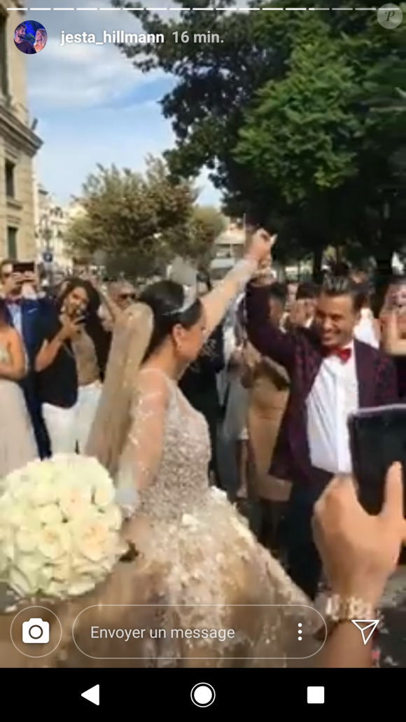 Mariage de Jazz et Laurent de "La Villa, la bataille des couples", à Cannes, samedi 6 octobre 2018