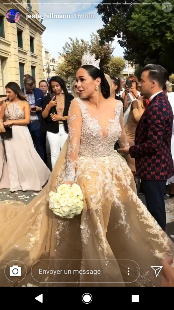 Mariage de Jazz et Laurent de "La Villa, la bataille des couples", à Cannes, samedi 6 octobre 2018