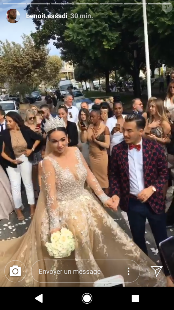 Mariage de Jazz et Laurent de "La Villa, la bataille des couples", à Cannes, samedi 6 octobre 2018