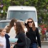Ben Affleck et son ex Jennifer Garner passent la journée avec leurs enfants Violet, Seraphina et Samuel à Los Angeles, le 3 octobre 2018