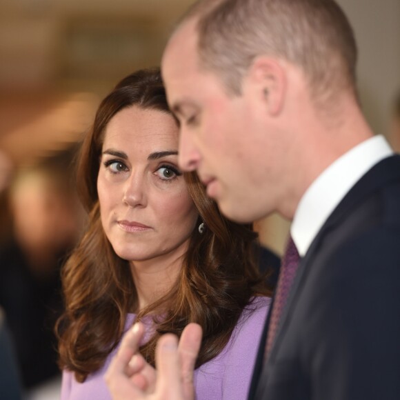 Le prince William et Kate Middleton au premier sommet sur la santé mentale au County Hall à Londres le 9 octobre 2018.