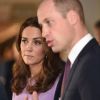 Le prince William et Kate Middleton au premier sommet sur la santé mentale au County Hall à Londres le 9 octobre 2018.