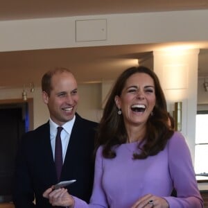 Le prince William et Kate Middleton au premier sommet sur la santé mentale au County Hall à Londres le 9 octobre 2018.