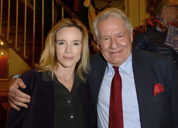 Exclusif - Géraldine Danon et son père Raymond Danon - Générale de la pièce "Edith S." au théâtre Dejazet à Paris le 3 février 2014.