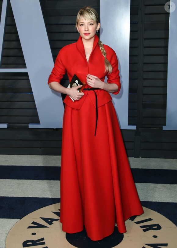 Haley Bennett à la soirée Vanity Fair Oscar au Wallis Annenberg Center à Beverly Hills, le 4 mars 2018