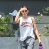 Exclusif - Jenna Dewan quitte la salle de gym à Los Angeles le 26 juillet 2018.