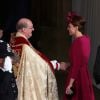 Le prince William, duc de Cambridge, et Catherine (Kate) Middleton, duchesse de Cambridge - Les invités arrivent à la chapelle St. George pour le mariage de la princesse Eugenie d'York et Jack Brooksbank au château de Windsor, Royaume Uni, le 12 octobre 2018.