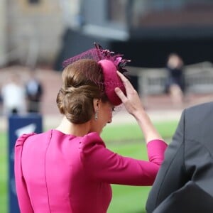 Le prince William, duc de Cambridge, et Catherine (Kate) Middleton, duchesse de Cambridge - Les invités arrivent à la chapelle St. George pour le mariage de la princesse Eugenie d'York et Jack Brooksbank au château de Windsor, Royaume Uni, le 12 octobre 2018.