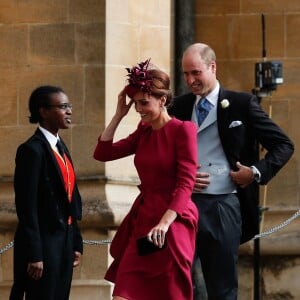 Le prince William, duc de Cambridge, et Catherine (Kate) Middleton, duchesse de Cambridge - Cérémonie de mariage de la princesse Eugenie d'York et Jack Brooksbank en la chapelle Saint-George au château de Windsor, Royaume Uni le 12 octobre 2018.