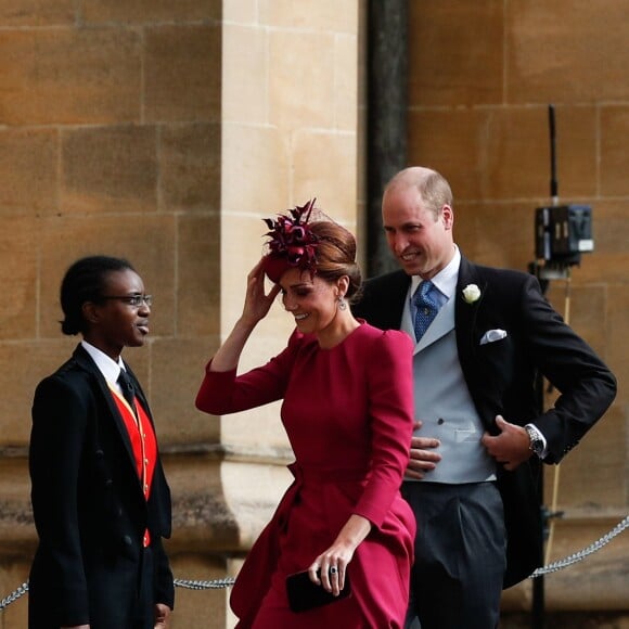 Le prince William, duc de Cambridge, et Catherine (Kate) Middleton, duchesse de Cambridge - Cérémonie de mariage de la princesse Eugenie d'York et Jack Brooksbank en la chapelle Saint-George au château de Windsor, Royaume Uni le 12 octobre 2018.