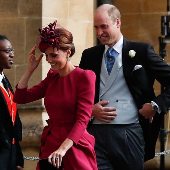 Le prince William, duc de Cambridge, et Catherine (Kate) Middleton, duchesse de Cambridge - Cérémonie de mariage de la princesse Eugenie d'York et Jack Brooksbank en la chapelle Saint-George au château de Windsor, Royaume Uni le 12 octobre 2018.