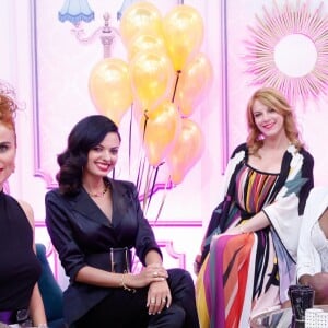 Morgane et ses concurrentes lors de la 1000e des "Reines du shopping" sur M6. Le 22 octobre 2018.