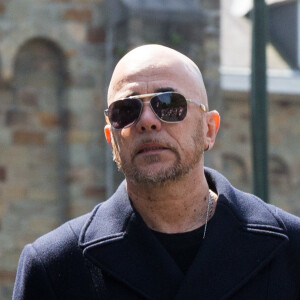 Pascal Obispo - Obsèques de Maurane en l'église Notre-Dame des Grâces à Woluwe-Saint-Pierre en Belgique le 17 mai 2018.17/05/2018 - Woluwe-Saint-Pierre