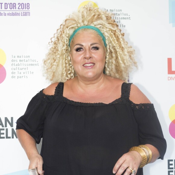 Exclusif - Marianne James lors de la 2ème cérémonie de remise des OUT d'or, prix de la visibilité LGBTI (lesbiennes, gays, bi·e·s, trans et intersexes), organisé par l'association des journalistes LGBT, AJL et la Maison des Métallos (établissement culturel de la ville de Paris) à la Maison des Métallos, à Paris, France, le 19 juin 2018.