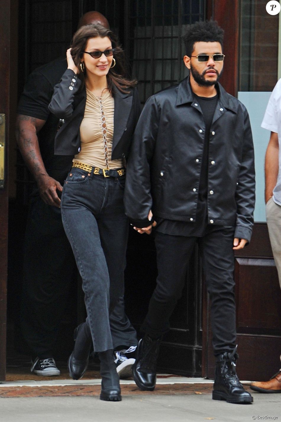 Bella Hadid et son compagnon The Weeknd à New York, le 9 octobre 2018