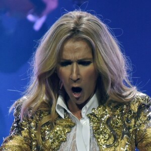 Celine Dion en concert lors de sa tournée "Celine Dion Live 2018" au Qudos Bank Arena de Sydney en Australie le 27 juillet 2018