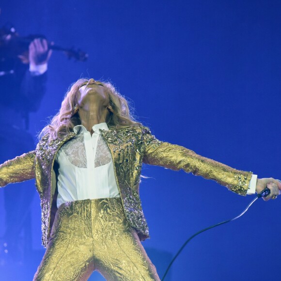 Celine Dion en concert lors de sa tournée "Celine Dion Live 2018" au Qudos Bank Arena de Sydney en Australie le 27 juillet 2018