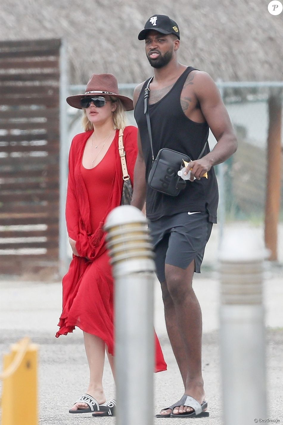 Exclusif - Khloé Kardashian et son compagnon Tristan Thompson en vacances à Puerto Vallarta au Mexique. Le 15 août 2018.