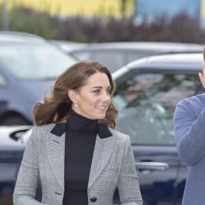 Le prince William et la duchesse Catherine de Cambridge arrivent à un événement de Coach Core au Basildon Sporting Village à Basildon dans l'Essex, le 30 octobre 2018.