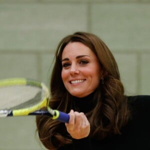 Kate Middleton répond toujours présente pour jouer au tennis ! La duchesse de Cambridge et le prince William étaient le 30 octobre 2018 à Basildon dans l'Essex pour un de Coach Core, programme soutenu par la Fondation royale.