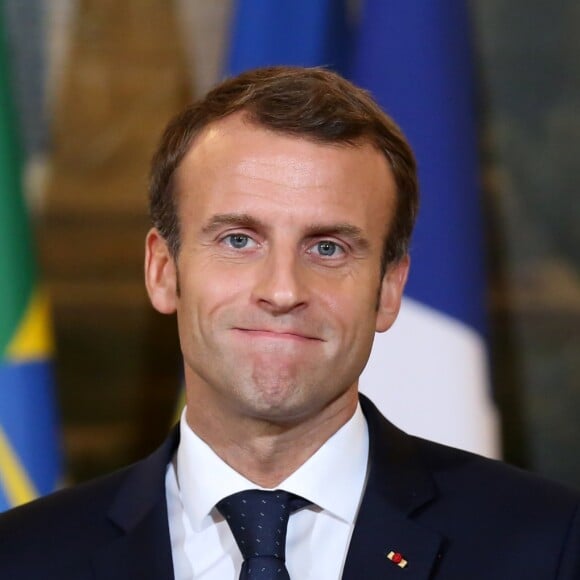 Le président de la République française, Emmanuel Macron et le Premier ministre de la République fédérale démocratique d'Ethiopie, lors d'une conférence de presse après un entretien, au palais de l'Elysée à Paris, France, le 29 octobre 2018. © Stéphane Lemouton/Bestimage