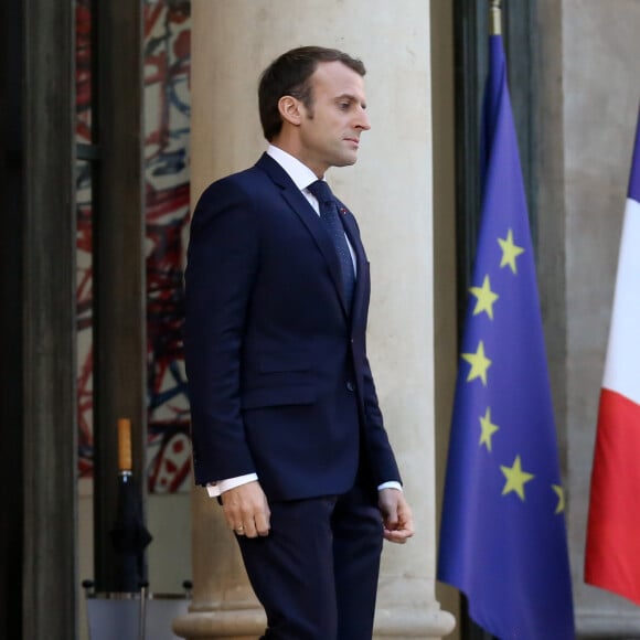 Le président de la république française, Emmanuel Macron reçoit Abiy Ahmed, Premier ministre de la République fédérale démocratique d'Ethiopie pour un entretien, au palais de l'Elysée. Le 29 octobre 2018, à Paris. © Stéphane Lemouton / Bestimage