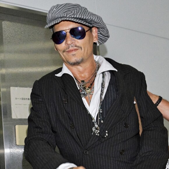 Johnny Depp à son arrivée à l'aéroport de Tokyo. Le 13 septembre 2019 © Future-Image / Zuma Press / Bestimage