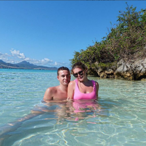 Camille Gottlieb et son ami Hugo sur l'île aux aigrettes lors de leurs vacances à l'île Maurice fin octobre - début novembre 2018, photo issue du compte Instagram d'Hugo.