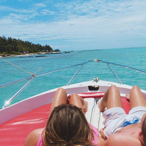 Camille Gottlieb et son ami Hugo lors de leurs vacances à l'île Maurice fin octobre - début novembre 2018, photo issue de son compte Instagram.