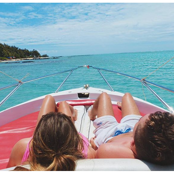 Camille Gottlieb et son ami Hugo lors de leurs vacances à l'île Maurice fin octobre - début novembre 2018, photo issue de son compte Instagram.