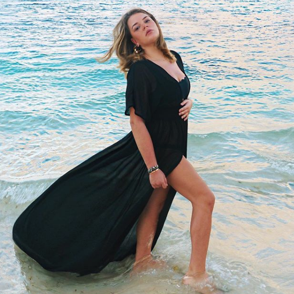 Camille Gottlieb lors de ses vacances à Belle Mare l'île Maurice fin octobre - début novembre 2018, photo issue de son compte Instagram.