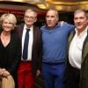 Semi-exclusif - Sophie Davant, Jean-Luc Petitrenaud, Antoine Duléry et Yves Calvi - Lancement du livre de J-L Petitrenaud "Les quatre saisons d'Emile et Marcelle" au restaurant Lavinia à Paris le 5 novembre 2018. © Denis Guignebourg/Bestimage