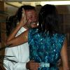 Matteo Salvini et sa compagne Elisa Isoardi s'embrassent lors du dîner d'ouverture du 75ème festival du film de Venise, la Mostra le 29 aout 2018.