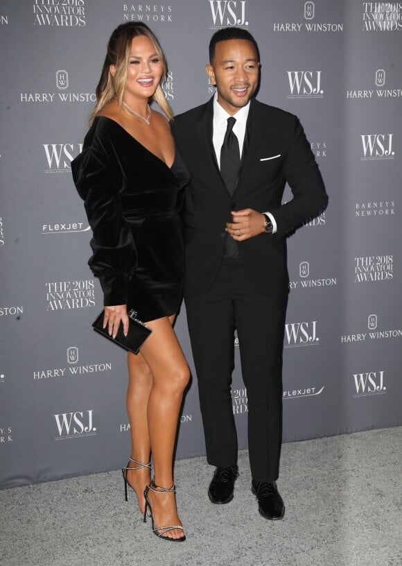 Chrissy Teigen et John Legend - WSJ. Magazine 2018 Innovator Awards (soirée sponsorisée par Harry Winston, FlexJet et Barneys New York) au MoMA à New York, le 7 novembre 2018.
