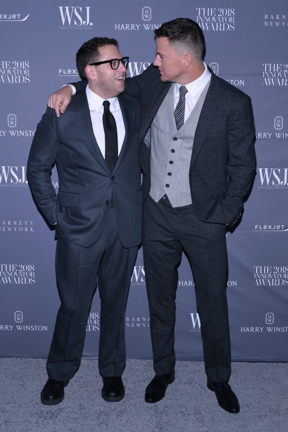Jonah HIll et Channing Tatum - WSJ. Magazine 2018 Innovator Awards (soirée sponsorisée par Harry Winston, FlexJet et Barneys New York) au MoMA à New York, le 7 novembre 2018.