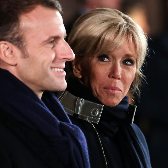 Emmanuel Macron et sa femme la Brigitte Macron (Trogneux) à Strasbourg, le 4 Novembre 2018 © Stéphane Lemouton/Bestimage