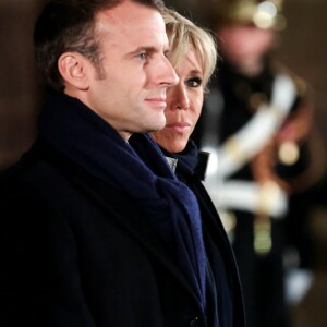 Emmanuel Macron et sa femme la Brigitte Macron (Trogneux) à Strasbourg, le 4 Novembre 2018 © Stéphane Lemouton/Bestimage