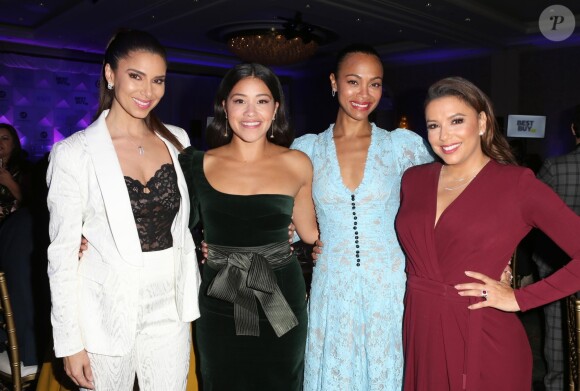Roselyn Sanchez, Gina Rodriguez, Zoe Saldana, Eva Longoria - Les célébrités lors de la soirée de gala de la fondation Eva Longoria à Beverly Hills le 8 novembre 2018.