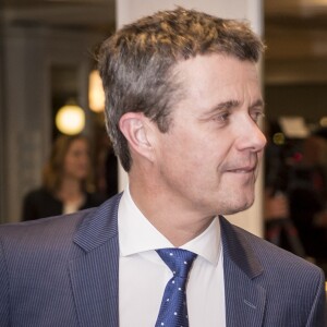 Le prince Frederik et la princesse Mary de Danemark lors d'une réception avec la délégation d'entreprises de leur visite officielle à Rome, le 6 novembre 2018