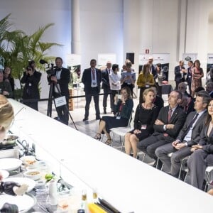 Le prince Frederik et la princesse Mary de Danemark ont assisté à un événement gastronomique nordique et italien lors d'une visite économique et culturelle à Rome, Italie, le 7 novembre 2018.