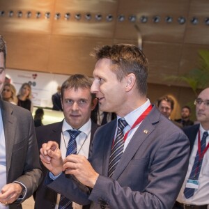 Le prince Frederik et la princesse Mary de Danemark ont assisté à un événement gastronomique nordique et italien lors d'une visite économique et culturelle à Rome, Italie, le 7 novembre 2018.