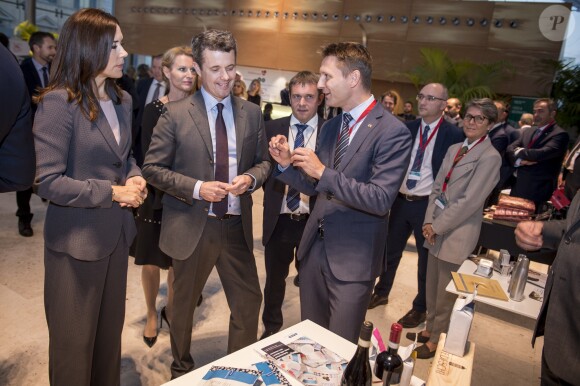 Le prince Frederik et la princesse Mary de Danemark ont assisté à un événement gastronomique nordique et italien lors d'une visite économique et culturelle à Rome, Italie, le 7 novembre 2018.